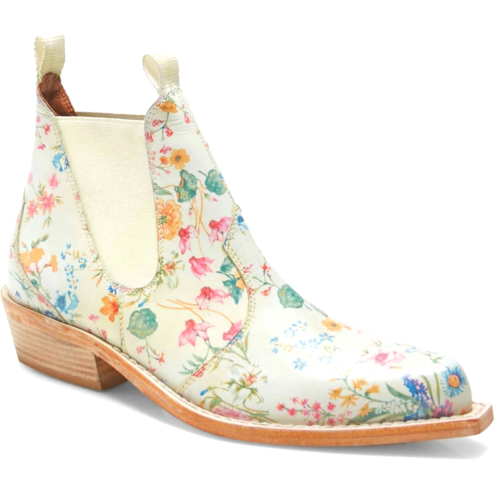 Rare Brand New FREE PEOPLE Pastel Floral Western Ankle Boots